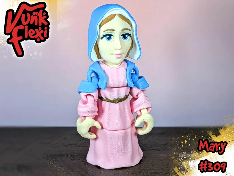 Nativity Mary MultiColor Flexi Print-In-Place