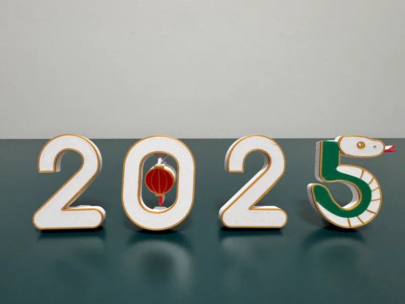 2025年中国蛇年数字摆件-多色