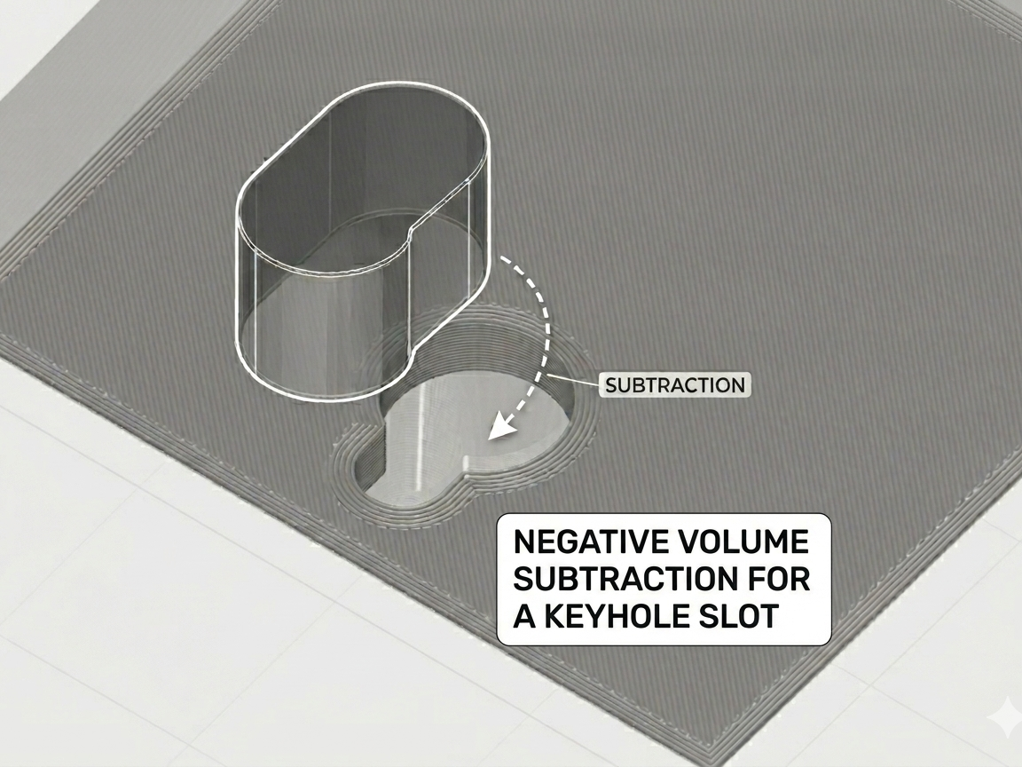 Keyhole Slot for wall
