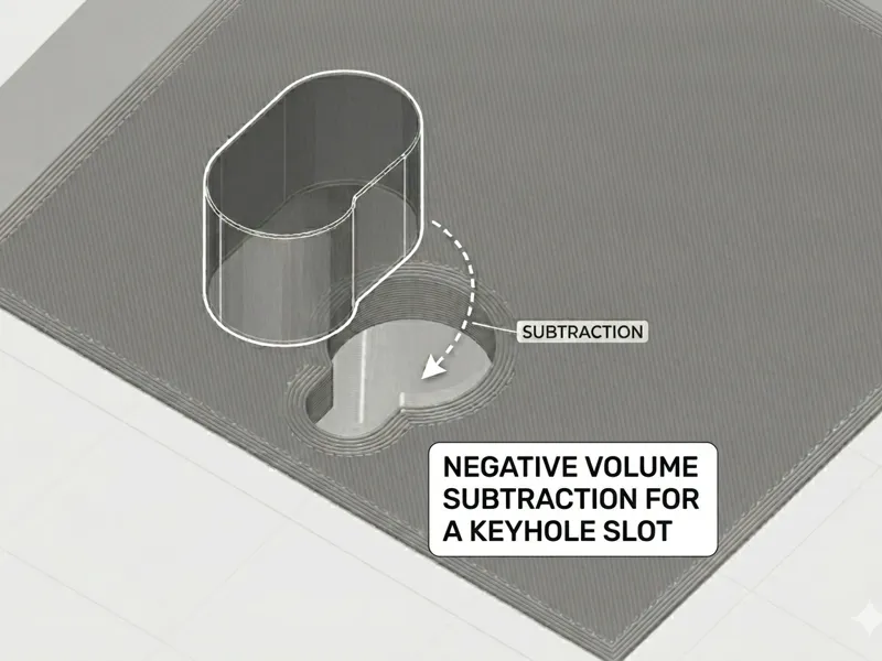 Keyhole Slot for wall