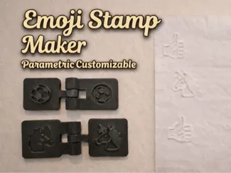 Emoji Stamp Maker - PARAMETRIC MODEL - (NO INK)