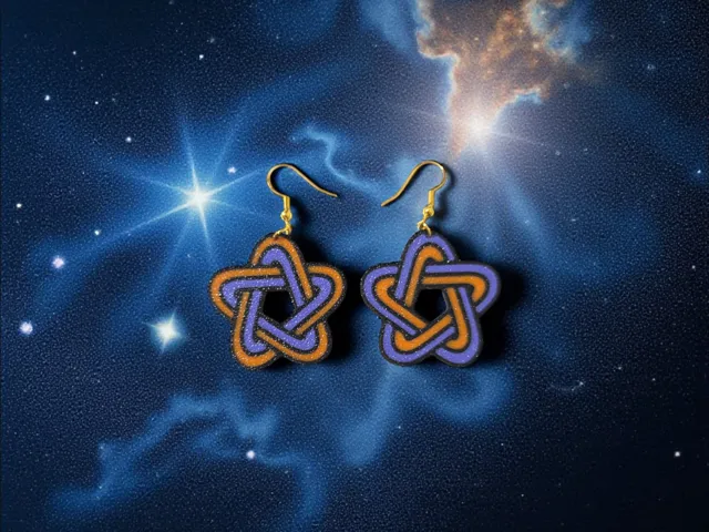 Star entanglement earrings