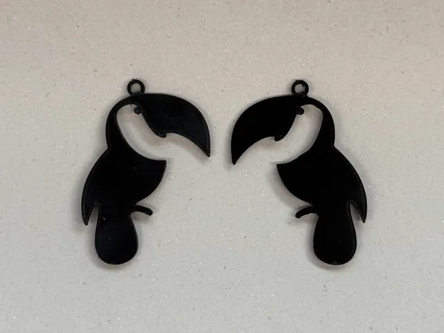 Cute Tropical Toucan Silhouette Earrings
