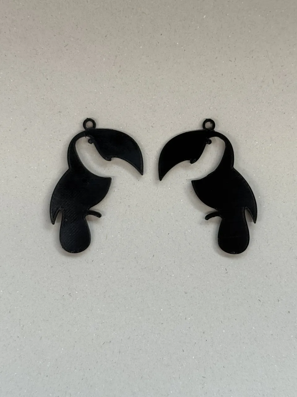 Cute Tropical Toucan Silhouette Earrings view 4