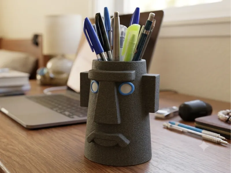 Moai Tom Pen Holder