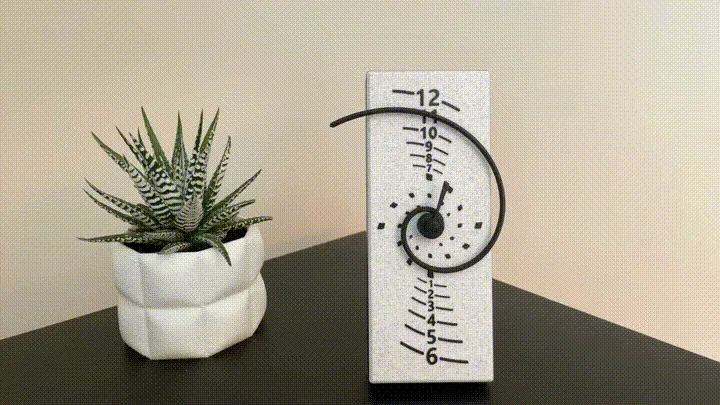 Golden Spiral Clock view 4