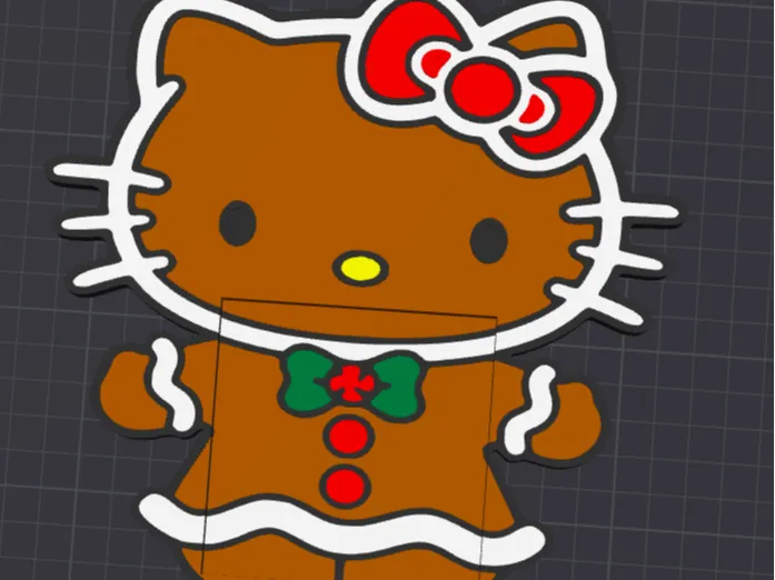 Hello kitty gingerbread post it holder