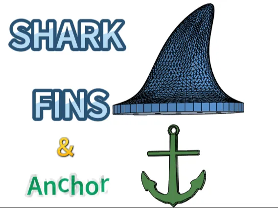 Floating Toys （shark fins）with anchor