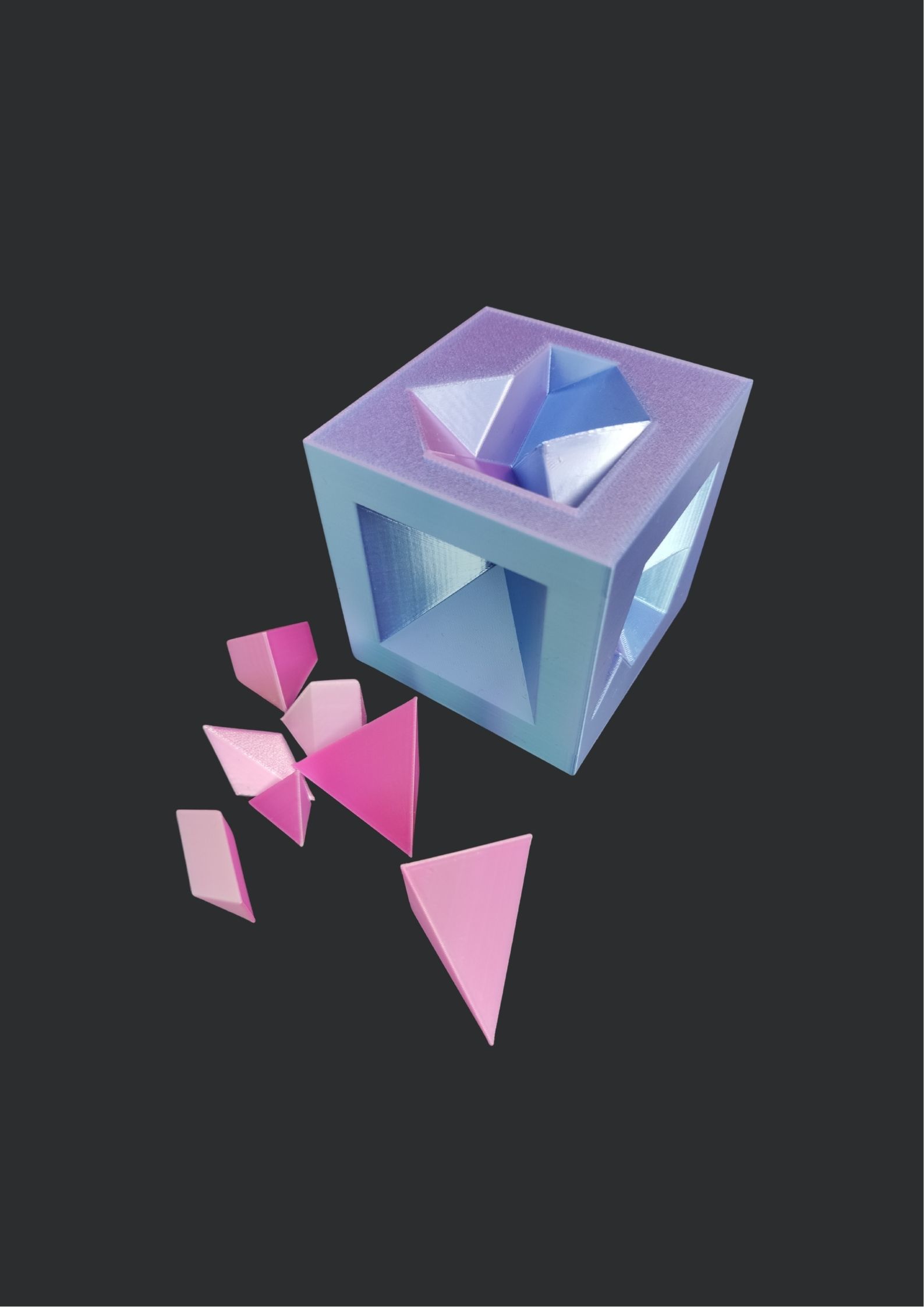 Miniatura 1 do modelo 3D 3D立体七巧板 六面挑战
