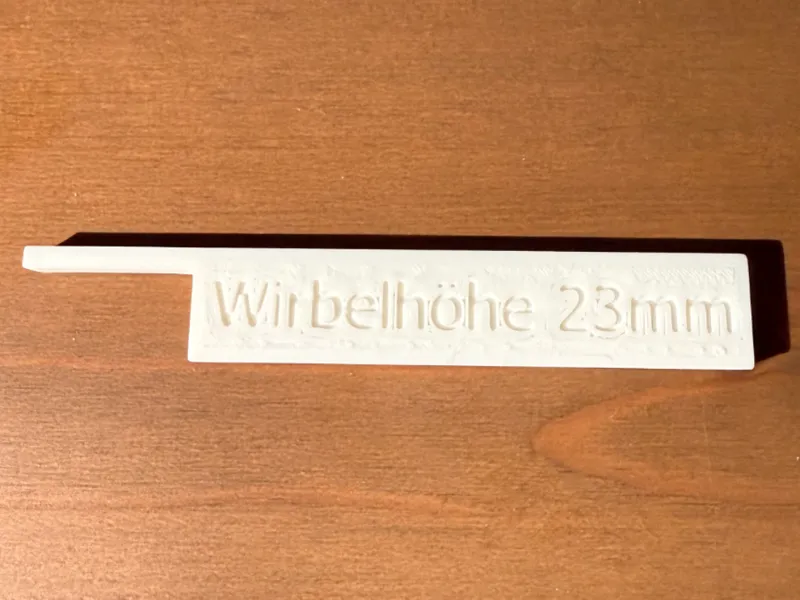 Template tuning pin height (23mm) Steinway 