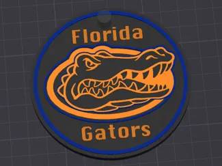 Florida Gators BagTag Keychain Customizable 