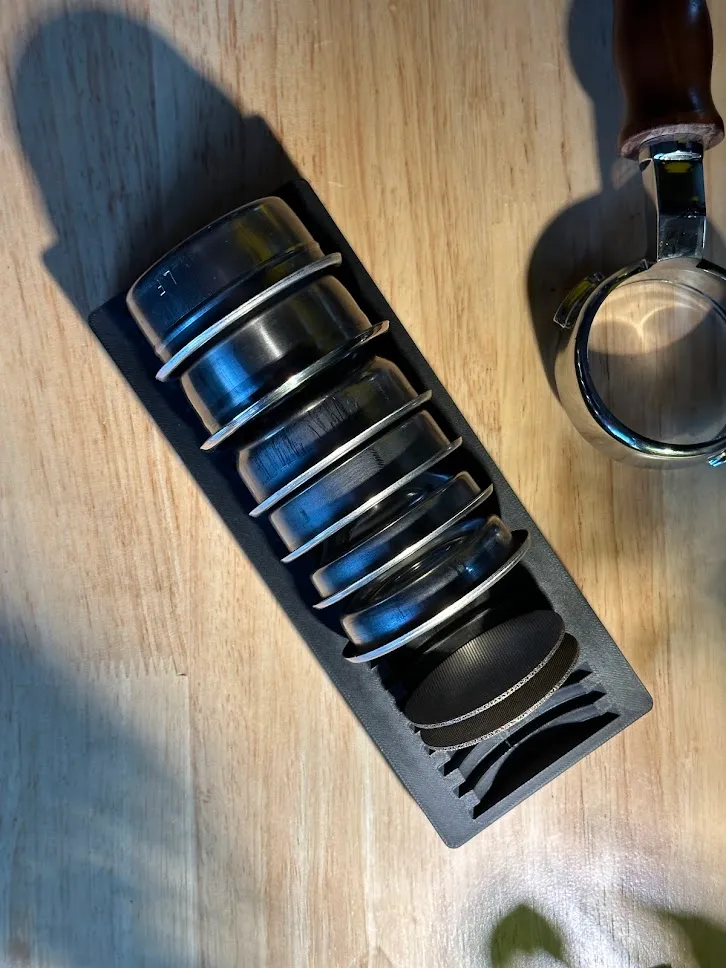 Gridfinity Espresso Basket and Puck Screen Holder by penguinprints