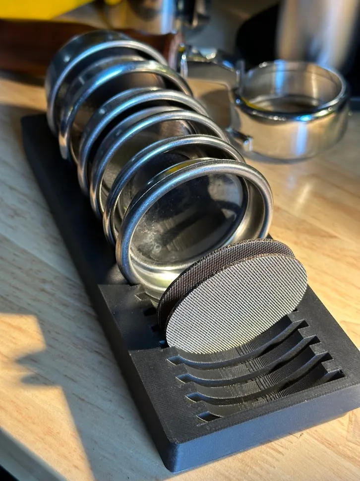 Gridfinity Espresso Basket and Puck Screen Holder by penguinprints