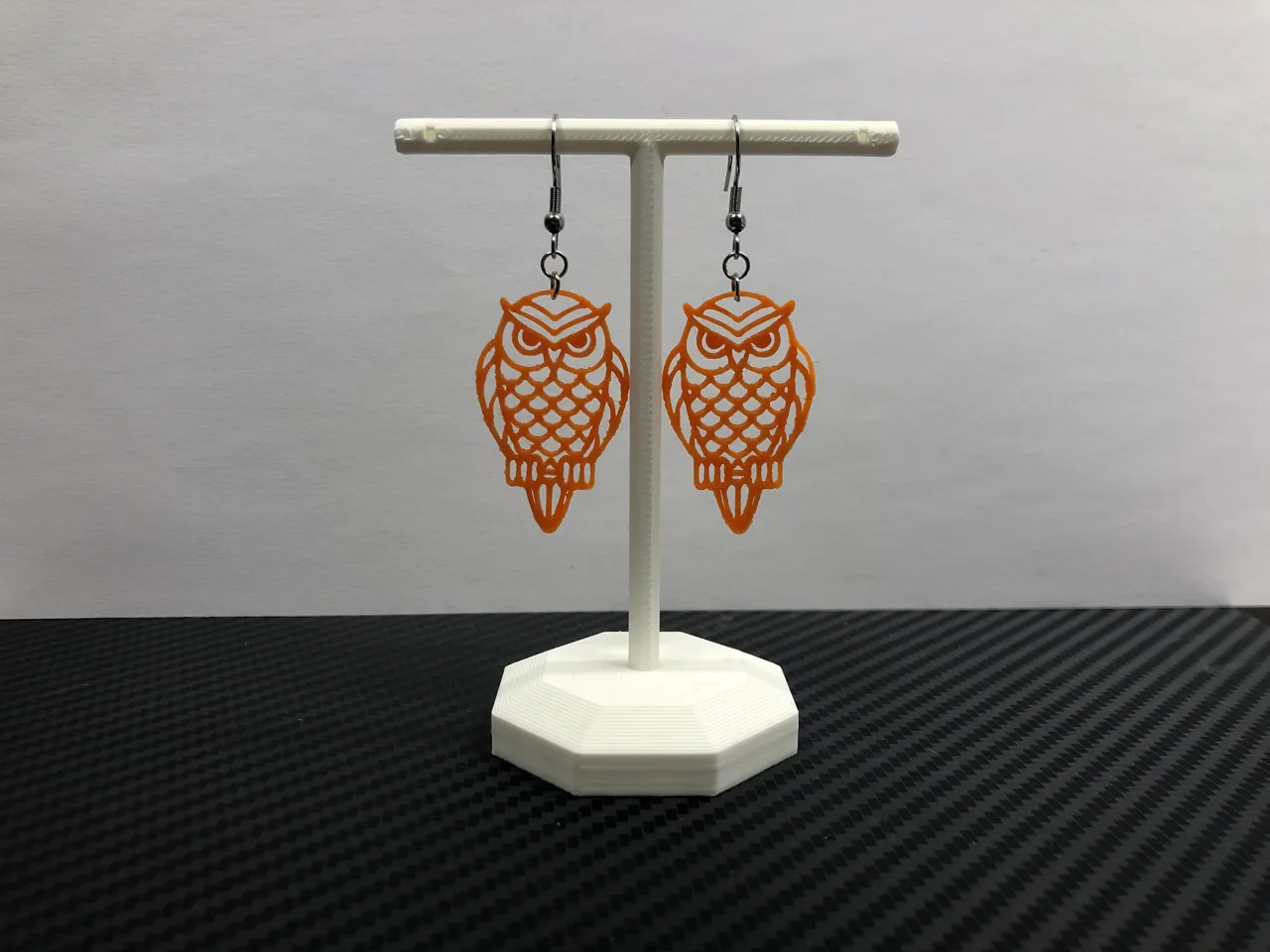 Owl #3 earrings view 2