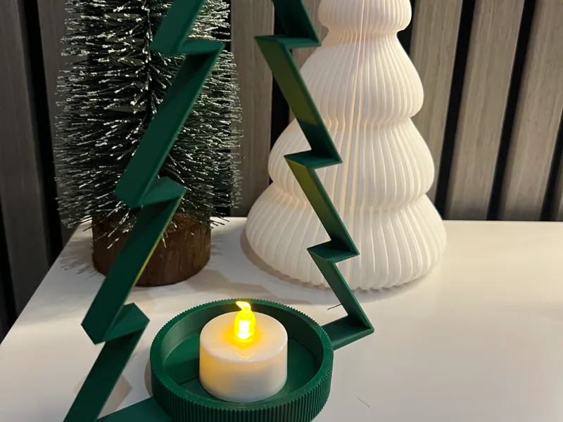 Christmas Tree Tea Light Display 