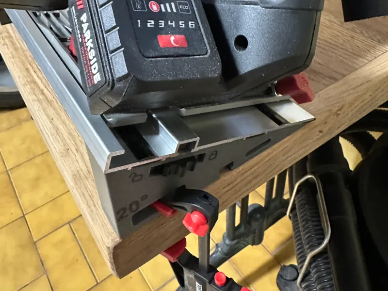 Angle Base For The Guide Rail Parkside Track Saw