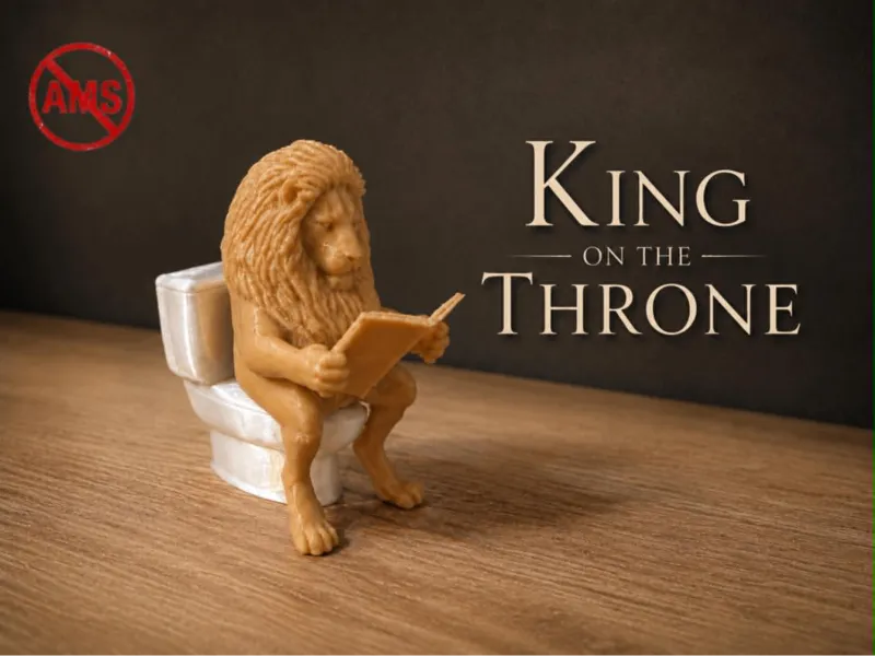 toilet seating lion - king on the throne