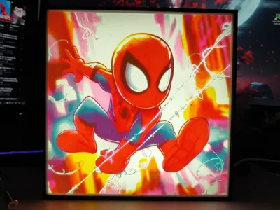 lightbox lithophanie Spiderman