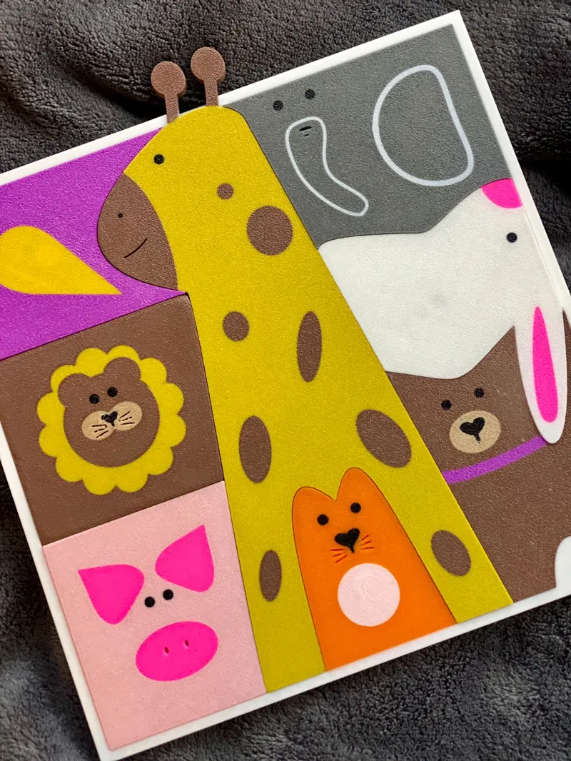 FunnyAnimalPuzzle Multicolour 