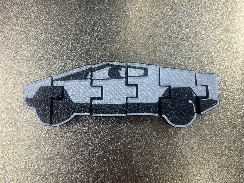 Tesla Cyber Truck Flexi Toy Keychain