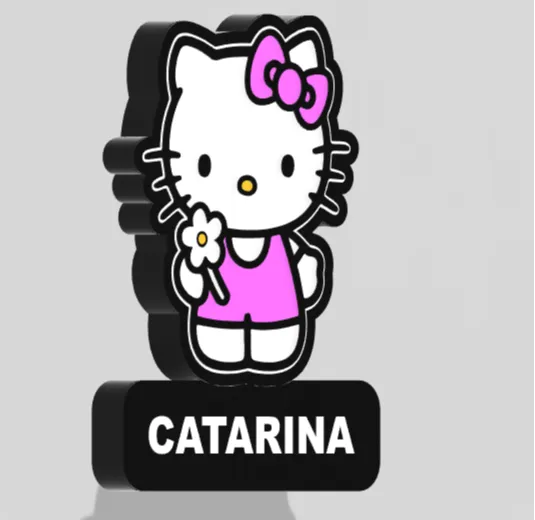 Hello Kitty lightBox With Name