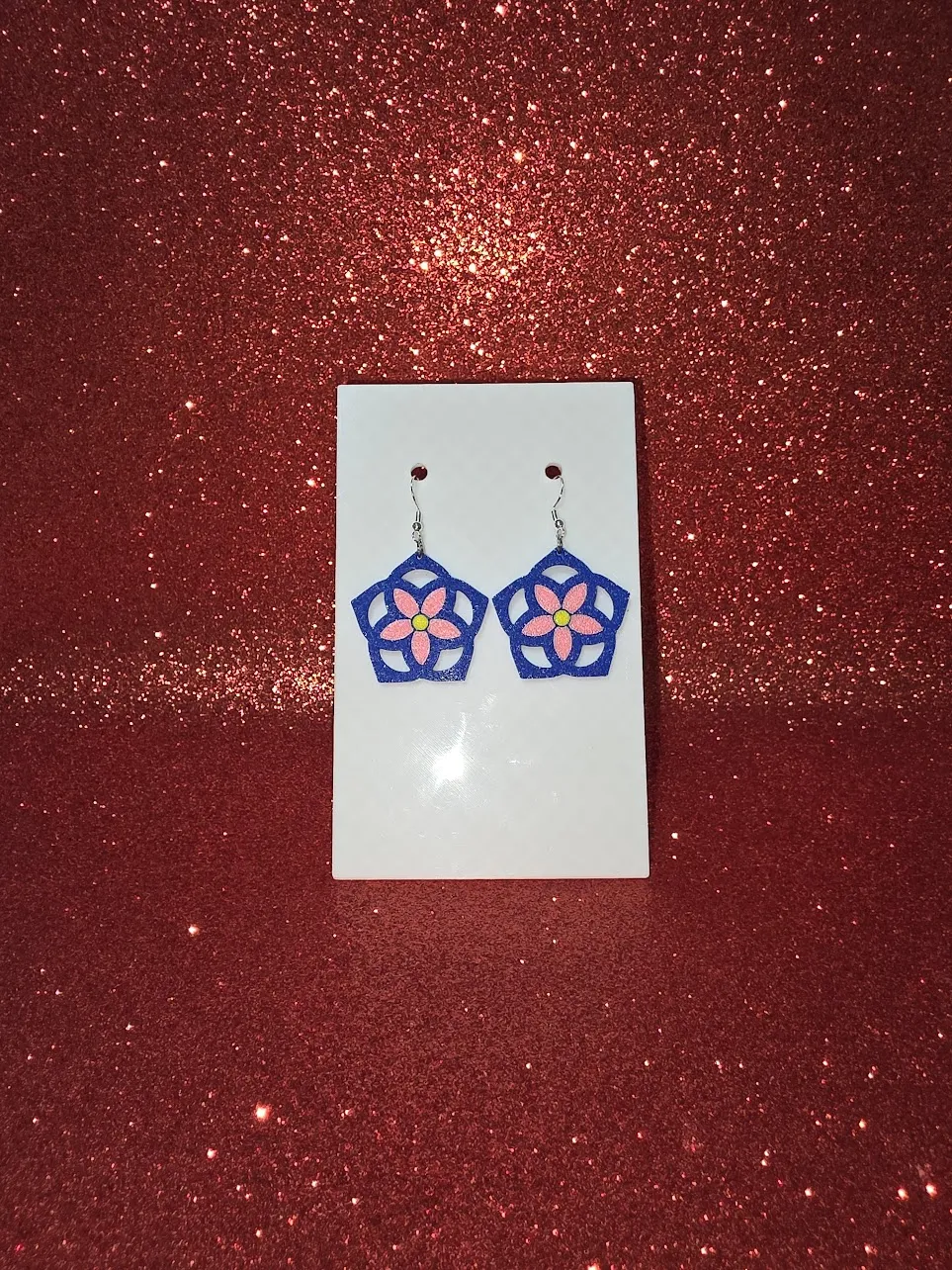 Flower in the flower earrings view 2