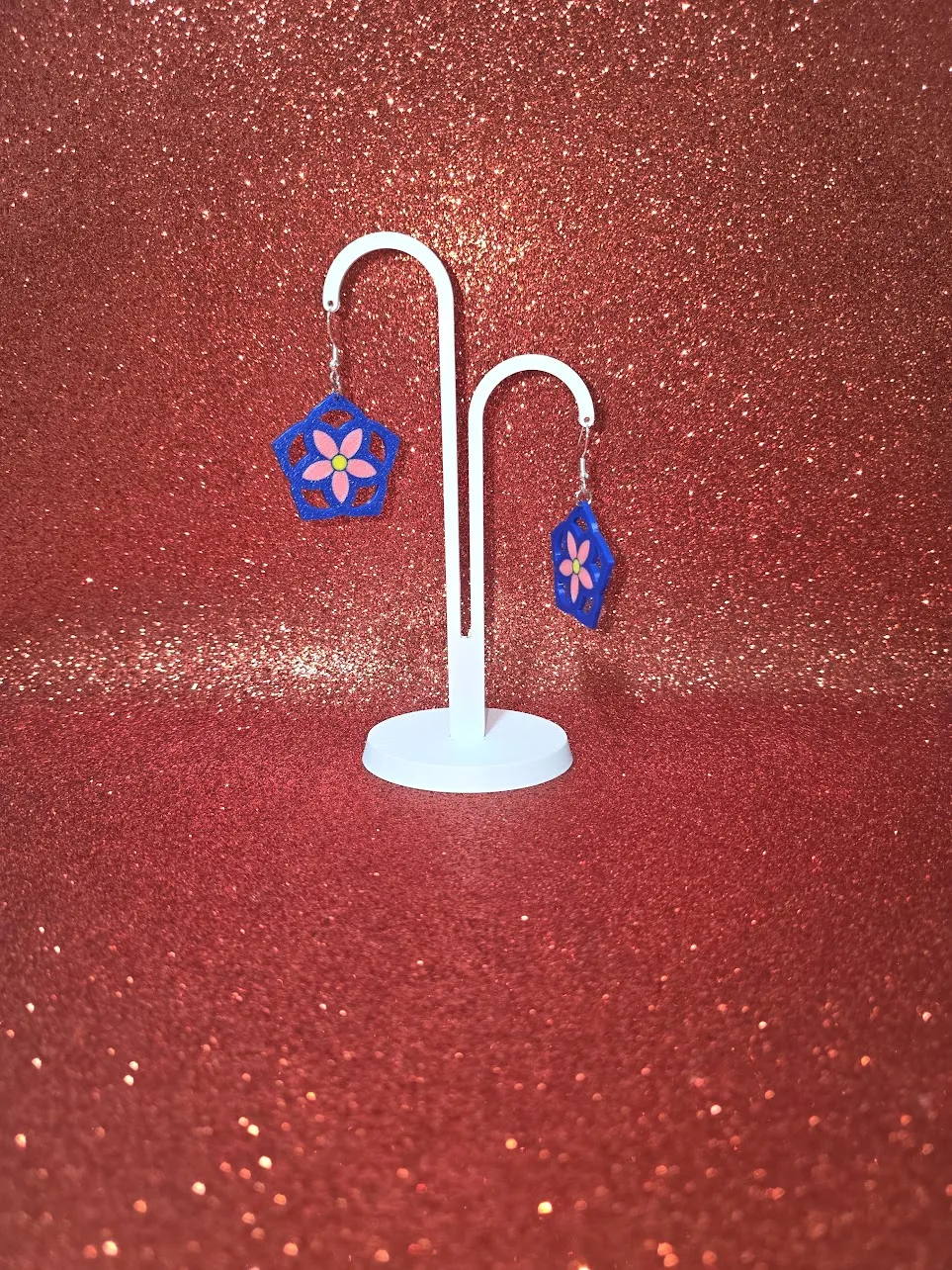 Flower in the flower earrings view 3