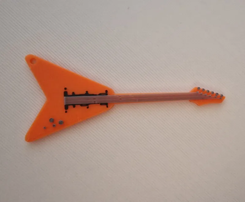 Keychain electric guitar