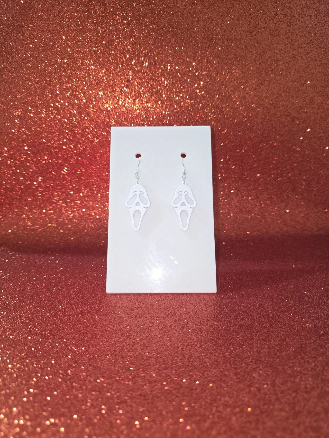 Ghostface earrings view 2