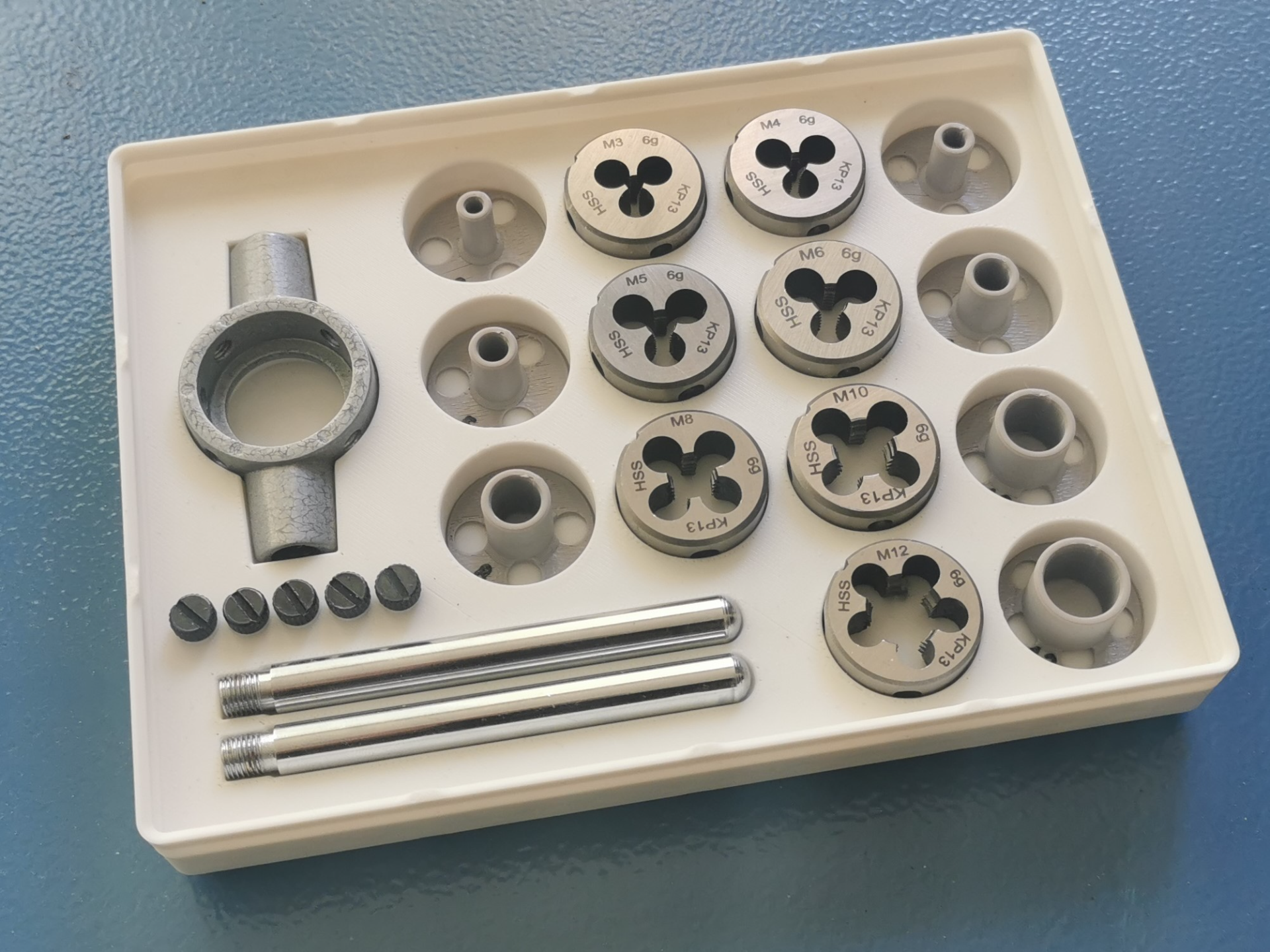 Gridfinity Tray for Die Cutting Set M3 - M12