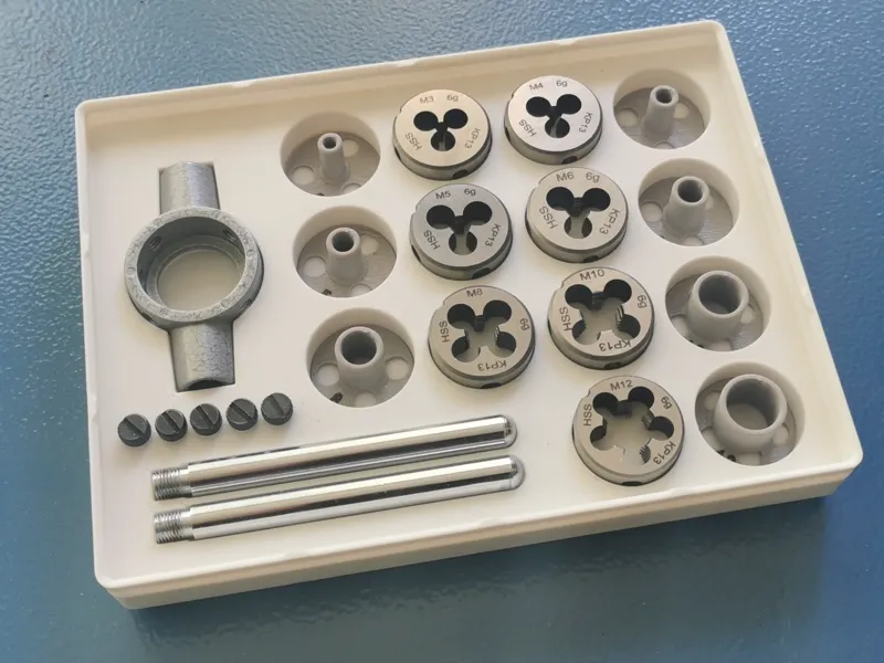 Gridfinity Tray for Die Cutting Set M3 - M12