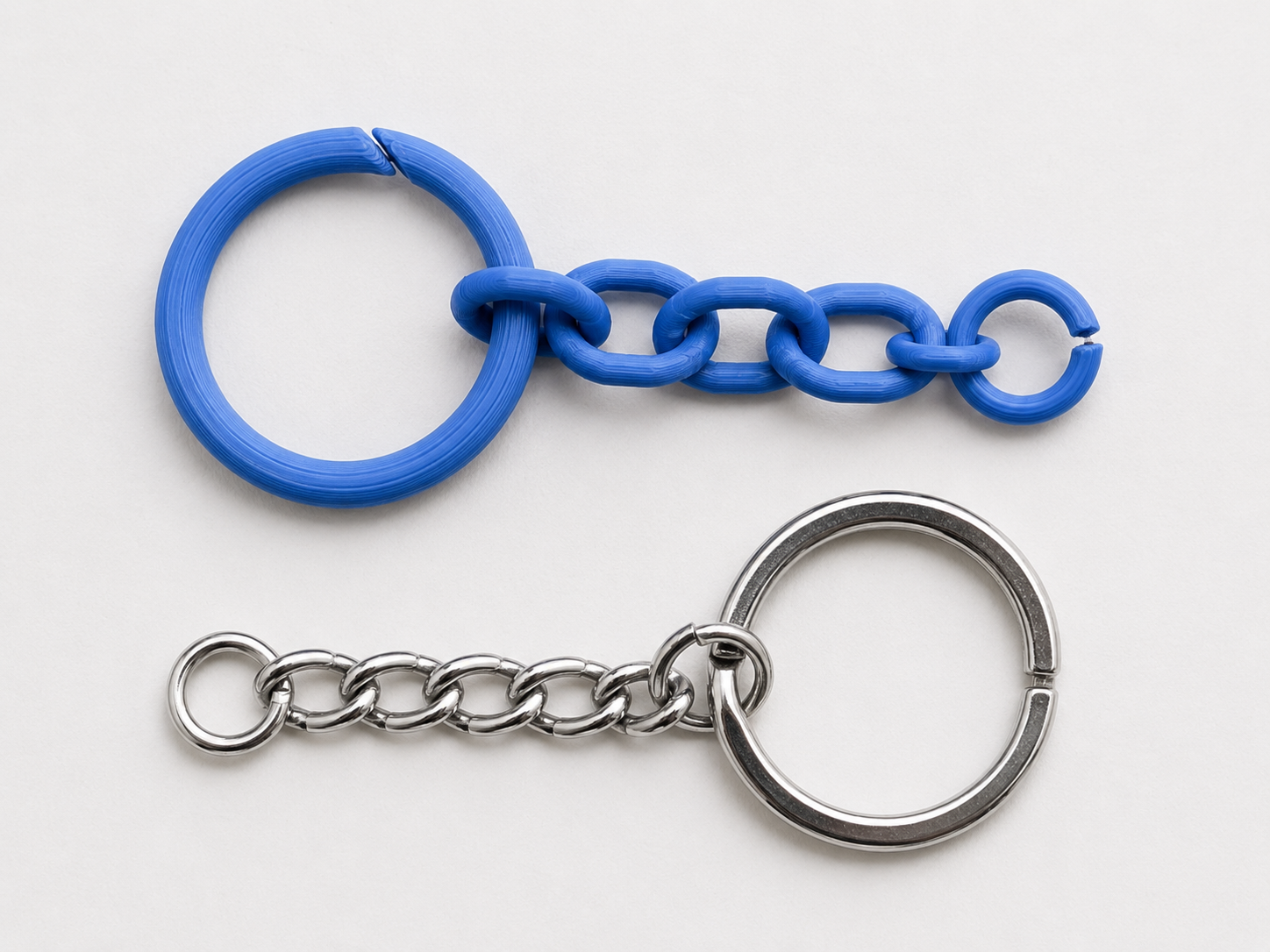Keychain Chain + Key Ring (Print-in-Place) - 1