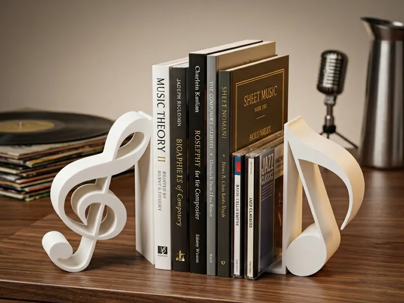 Musical Note & Treble Clef Bookends