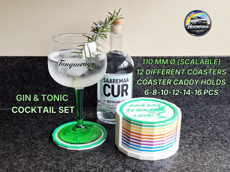 Gin & Tonic Cocktail Coaster Set