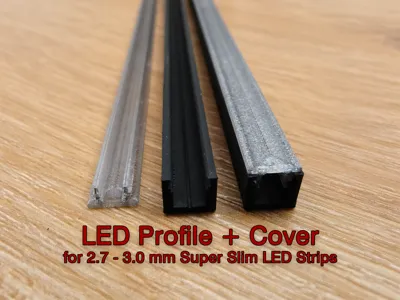 LED Strip Profile&Cover for 2.7-3.0mm Slim Strips