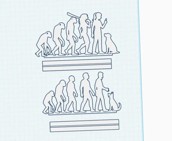 Human Evolution Dog Trainer (Male & Female) - Free 3D Print Model ...