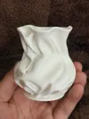 Pleated Silk Large Vase 138x136x150mm
