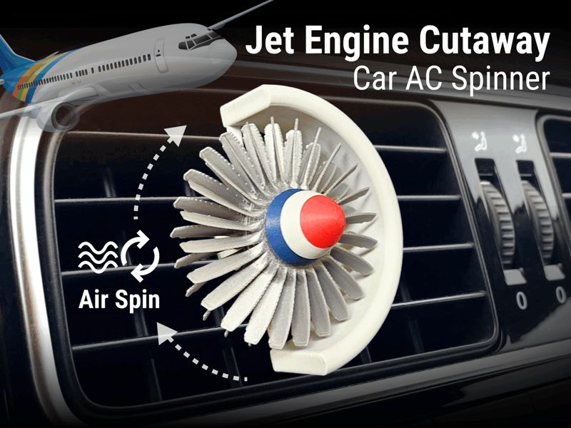 Jet Engine Car AC Vent Spinner | No AMS Needed