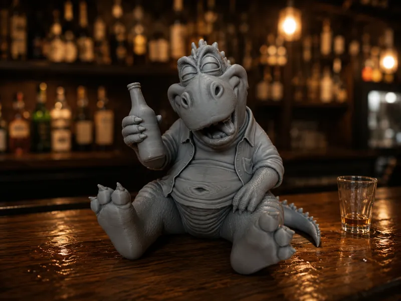 Funny Dinosaur - the alcoholic