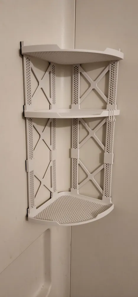 Shower Corner Shelf - Modular - No Supports - Free 3D Print Model ...