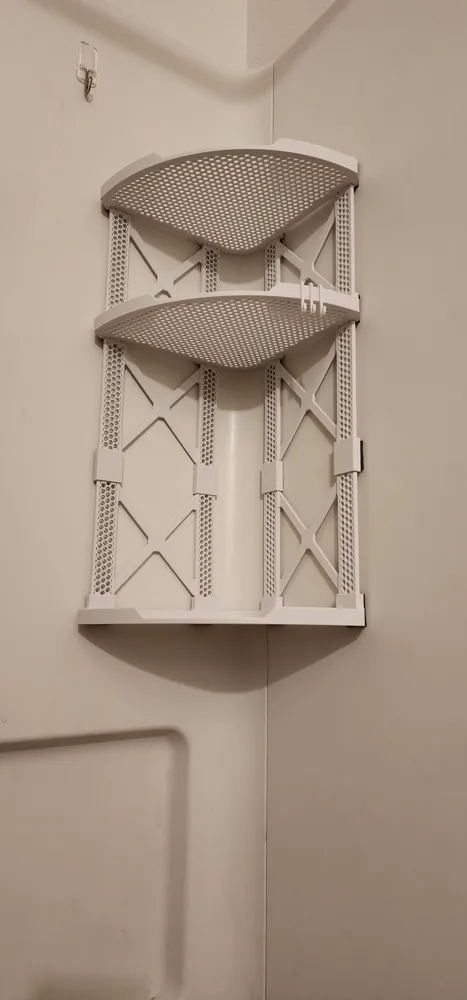 Shower Corner Shelf - Modular - No Supports - Free 3D Print Model ...