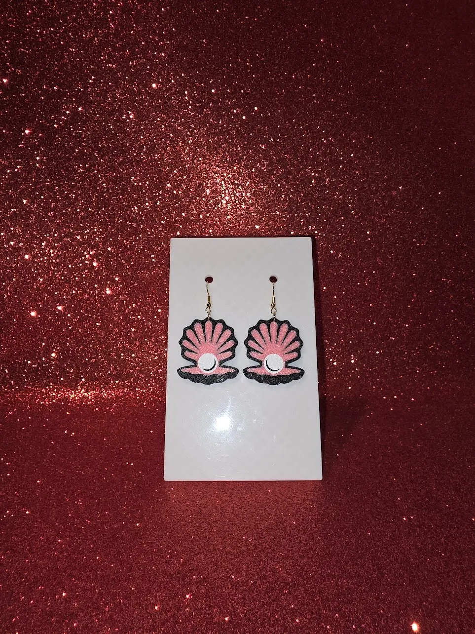 Pearl earrings view 2