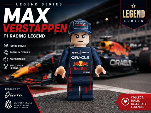 Figura decorativa: Max Verstappen – F1 Racing Legend | LEGEND SERIES — referencia de MakerWorld