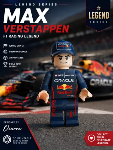 Figura decorativa: Max Verstappen – F1 Racing Legend | LEGEND SERIES — vista de referencia 2