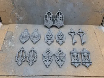 Modelo para impresión 3D: Raccolta Orecchini Gotici 0005 — vista de referencia 2