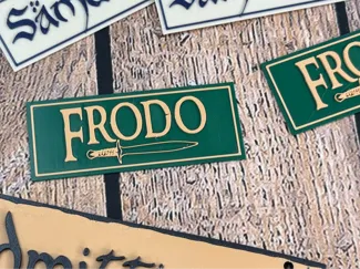 Frodo Baggins LOTR Printer Name Tag