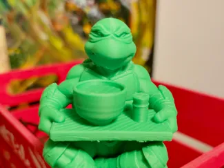 TMNT Ninja Turtle drinking Matcha tea