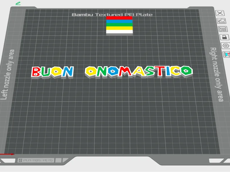 Scritta “BUON ONOMASTICO” – Stile Super Mario