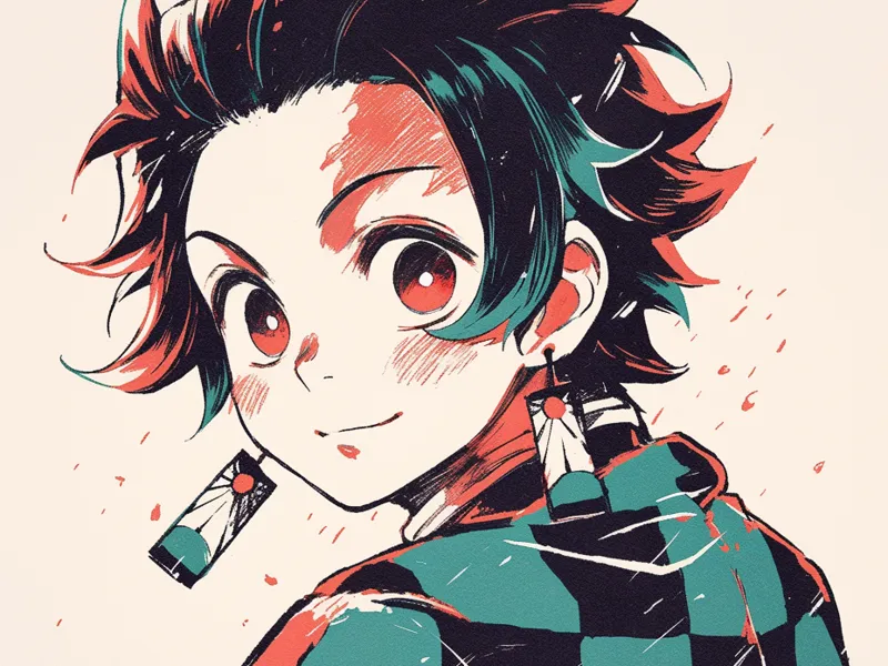 Tanjiro Hueforge de style Estampe