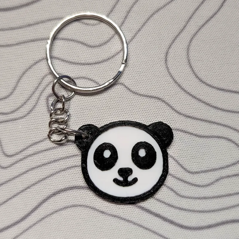Mini Panda Face Keychain